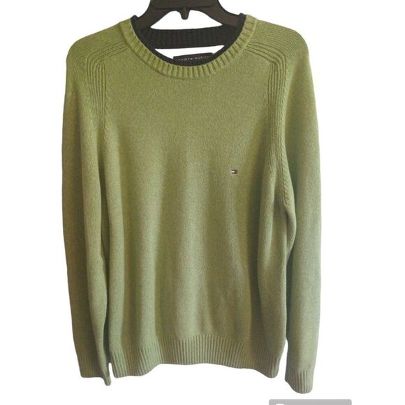 Tommy Hilfiger vintage  green size large men's crewneck sweater - Picture 1 of 10